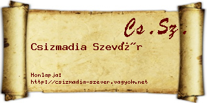 Csizmadia Szevér névjegykártya